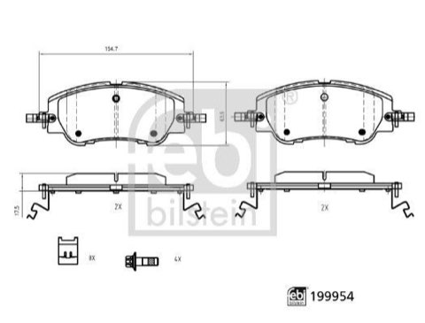 Febi Bilstein 199954 Brake Pad Set, photo 3