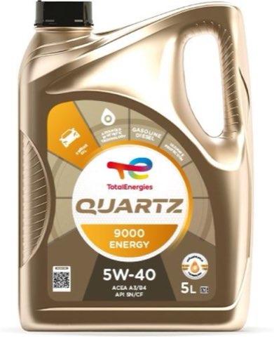 TotalEnergies Quartz 9000 Energy 213697 Engine Oil — 5L 5W-40 ACEA A3/B3