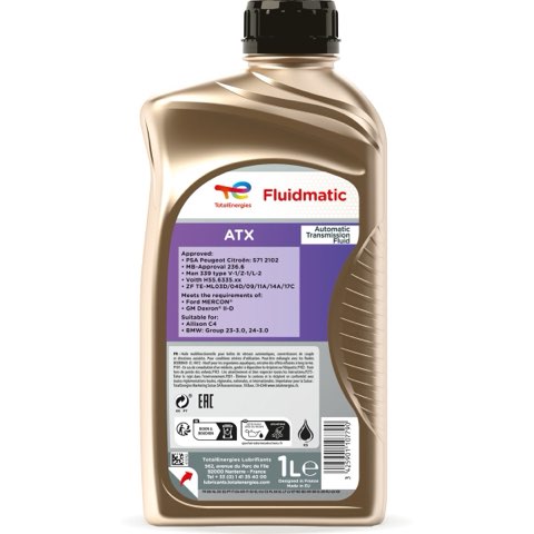 TotalEnergies Fluidmatic ATX 2166220 Automatic Transmission Fluid — 1L, photo 2