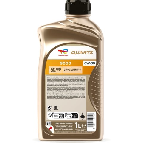 TotalEnergies Quartz 9000 Energy 2166249 Engine Oil — 1L 0W-30 ACEA A3/B4, photo 2