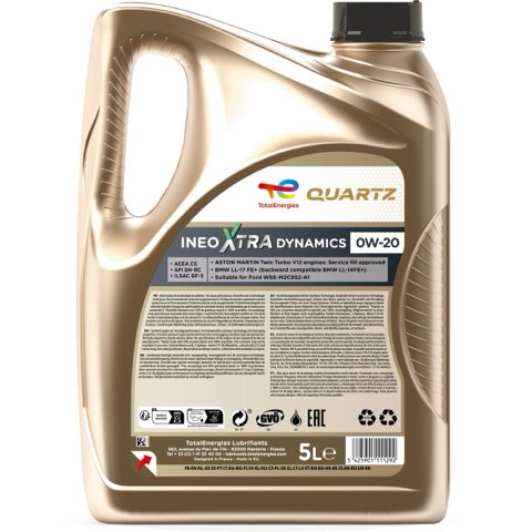 TotalEnergies Quartz Ineo Xtra Dynamics 2207070 Engine Oil — 5L, photo 2