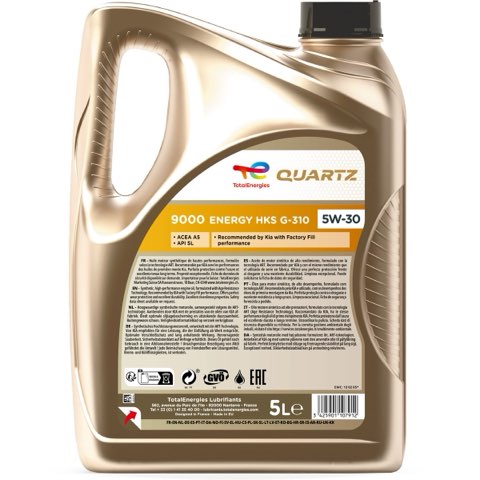 TotalEnergies Quartz 9000 Energy HKSG-310 2213800 Engine Oil — 5L, photo 2