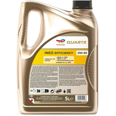 TotalEnergies Quartz Ineo Efficiency 228694 Engine Oil — 5L, photo 2