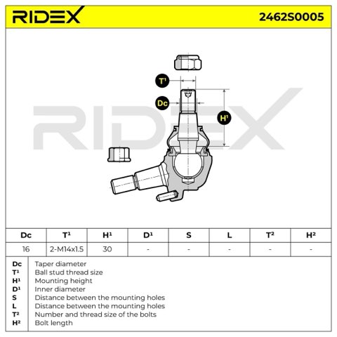 Ridex 2462S0005 Ball Joint, photo 2