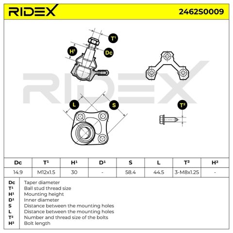 Ridex 2462S0009 Ball Joint, photo 3