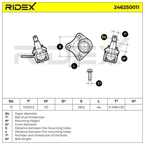 Ridex 2462S0011 Ball Joint, photo 3