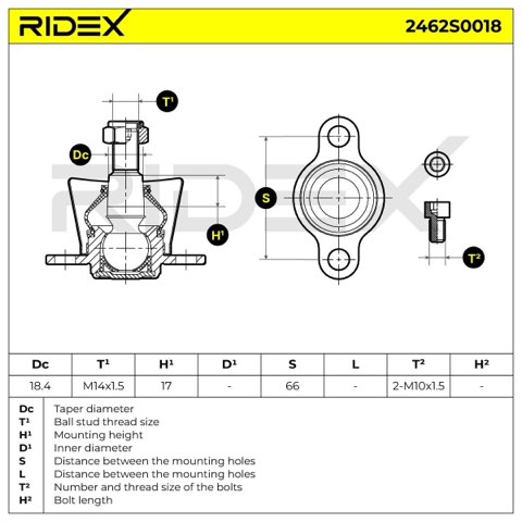 Ridex 2462S0018 Ball Joint, photo 3