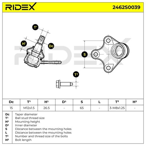 Ridex 2462S0039 Ball Joint, photo 3