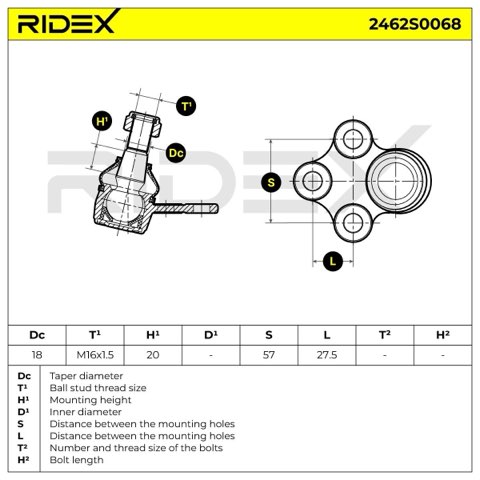 Ridex 2462S0068 Ball Joint, photo 3