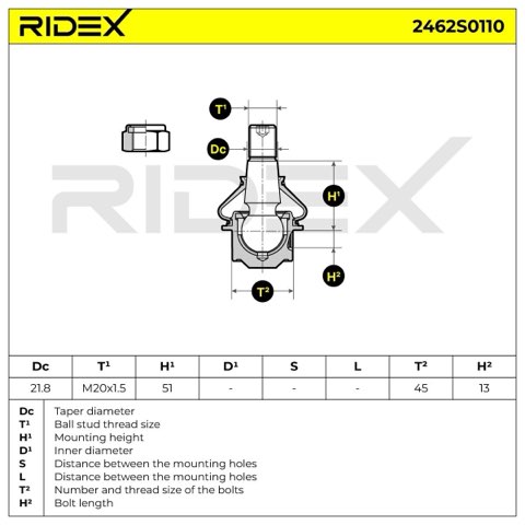 Ridex 2462S0110 Ball Joint, photo 3
