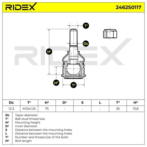 Ridex 2462S0117 Ball Joint, photo 3