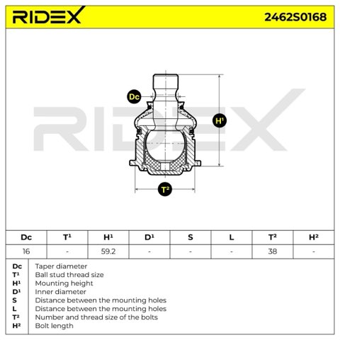 Ridex 2462S0168 Ball Joint, photo 3