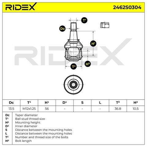 Ridex 2462S0304 Ball Joint, photo 3