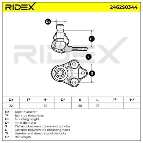 Ridex 2462S0344 Ball Joint, photo 3