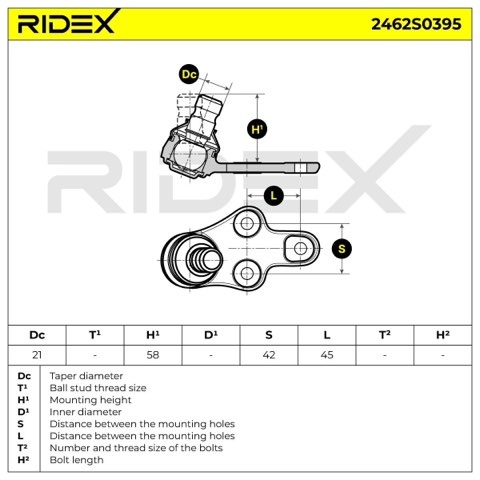 Ridex 2462S0395 Ball Joint, photo 2