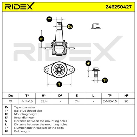 Ridex 2462S0427 Ball Joint, photo 6