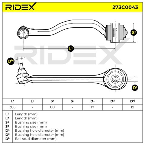 Ridex 273C0043 Suspension Arm, photo 3