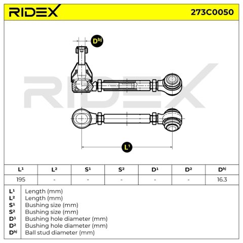Ridex 273C0050 Suspension Arm, photo 3