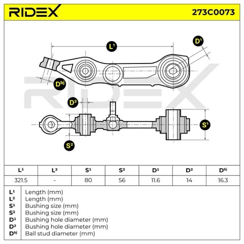 Ridex 273C0073 Suspension Arm, photo 3