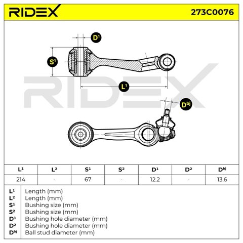 Ridex 273C0076 Suspension Arm, photo 3