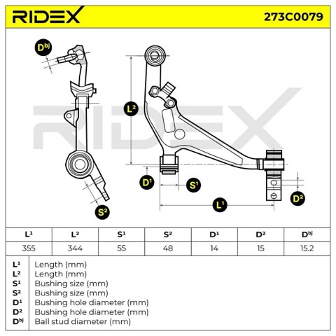 Ridex 273C0079 Suspension Arm, photo 3