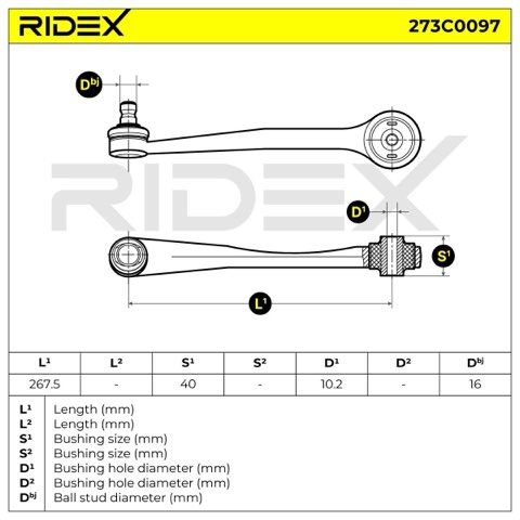 Ridex 273C0097 Suspension Arm, photo 3