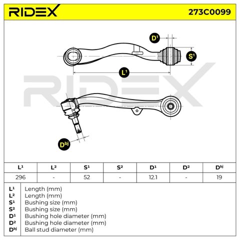 Ridex 273C0099 Suspension Arm, photo 3