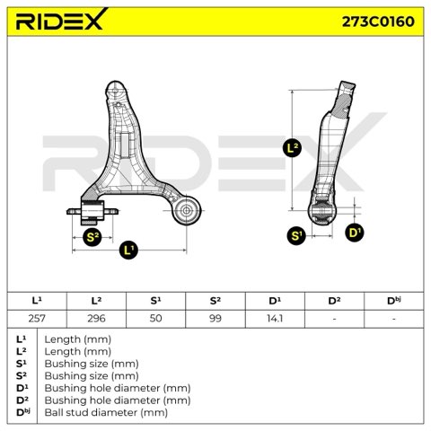 Ridex 273C0160 Suspension Arm, photo 3