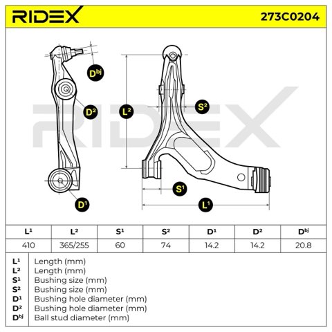 Ridex 273C0204 Suspension Arm, photo 3