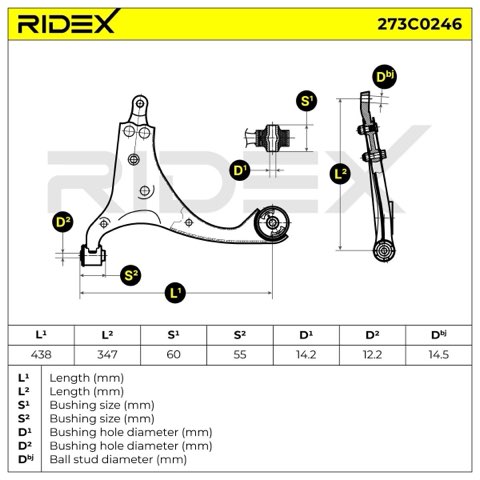 Ridex 273C0246 Suspension Arm, photo 3
