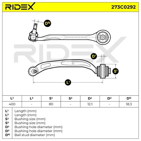 Ridex 273C0292 Suspension Arm, photo 3