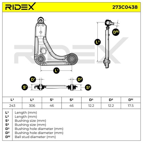 Ridex 273C0438 Suspension Arm, photo 3
