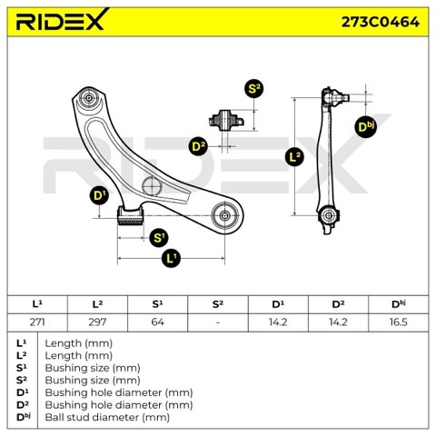 Ridex 273C0464 Suspension Arm, photo 3