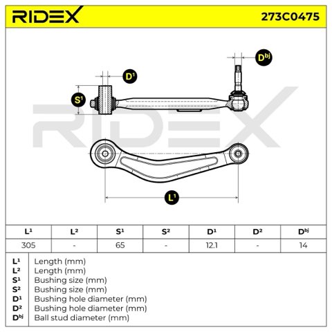 Ridex 273C0475 Suspension Arm, photo 3