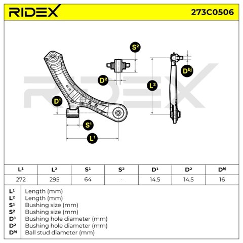 Ridex 273C0506 Suspension Arm, photo 3