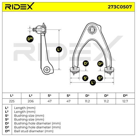 Ridex 273C0507 Suspension Arm, photo 3