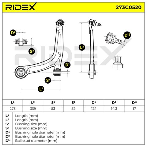 Ridex 273C0520 Suspension Arm, photo 3