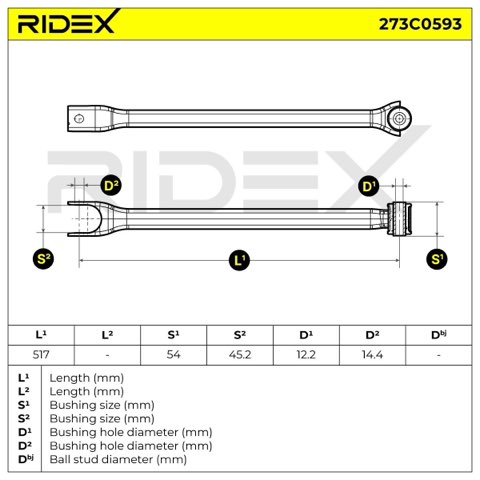 Ridex 273C0593 Suspension Arm, photo 3