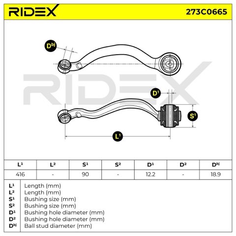 Ridex 273C0665 Suspension Arm, photo 3