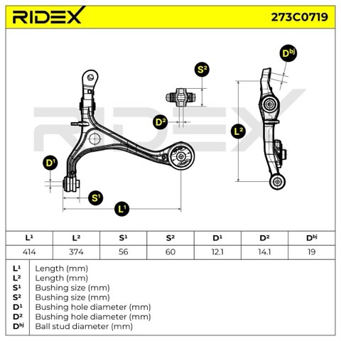 Ridex 273C0719 Suspension Arm, photo 3