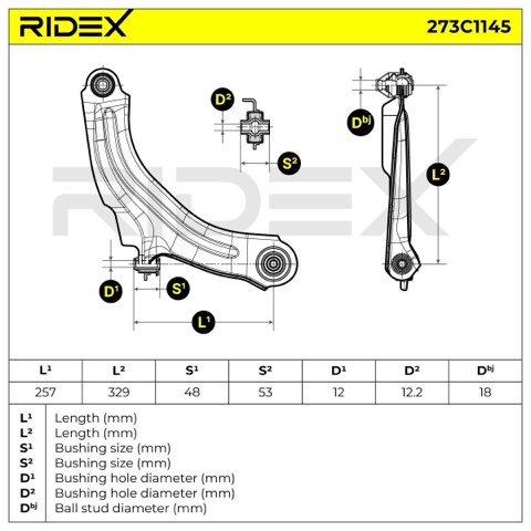 Ridex 273C1145 Suspension Arm, photo 3