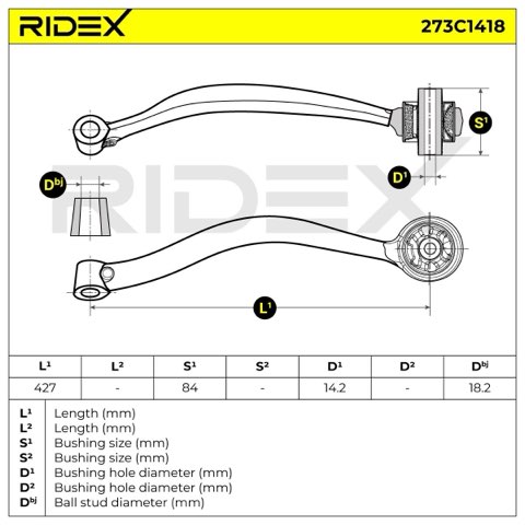 Ridex 273C1418 Suspension Arm, photo 5