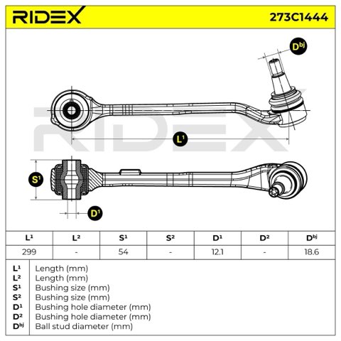 Ridex 273C1444 Suspension Arm, photo 6