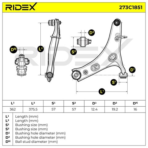 Ridex 273C1851 Suspension Arm, photo 5