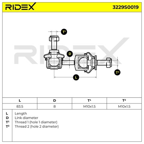 Ridex 3229S0019 Anti-Roll Bar Link, photo 3