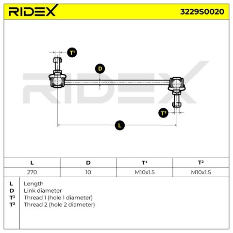 Ridex 3229S0020 Anti-Roll Bar Link, photo 2