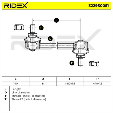Ridex 3229S0051 Anti-Roll Bar Link, photo 2