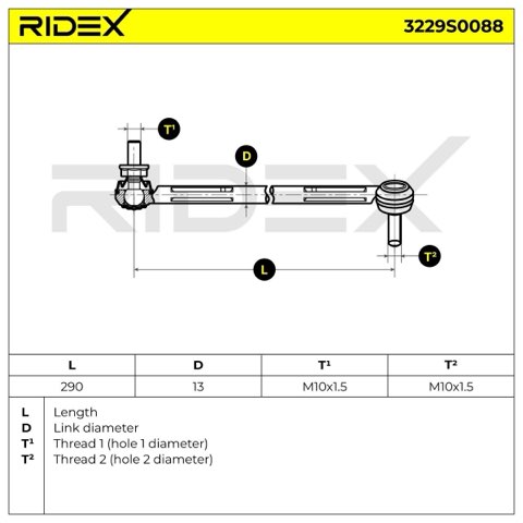 Ridex 3229S0088 Anti-Roll Bar Link, photo 2