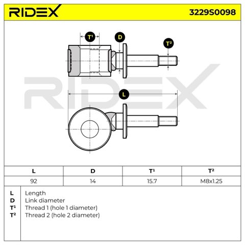 Ridex 3229S0098 Anti-Roll Bar Link, photo 3