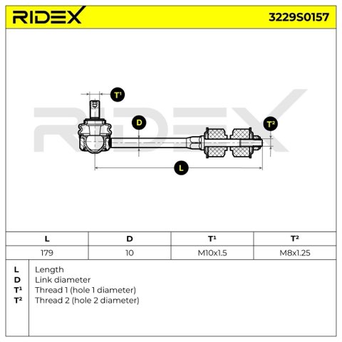 Ridex 3229S0157 Anti-Roll Bar Link, photo 2